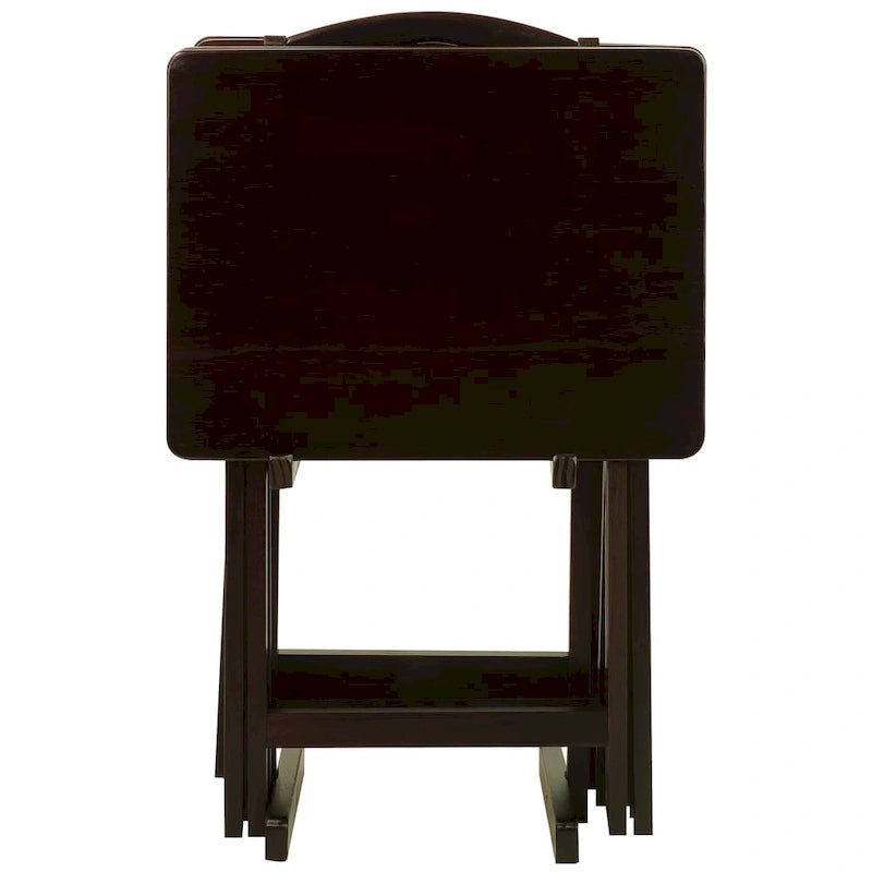 Table de service traditionnelle en bois massif, 5 pièces