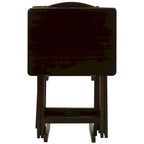 Table de service traditionnelle en bois massif, 5 pièces
