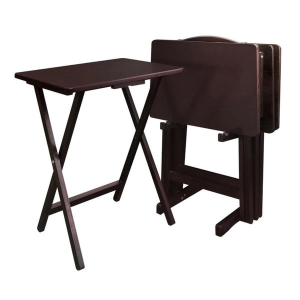 Table de service traditionnelle en bois massif, 5 pièces