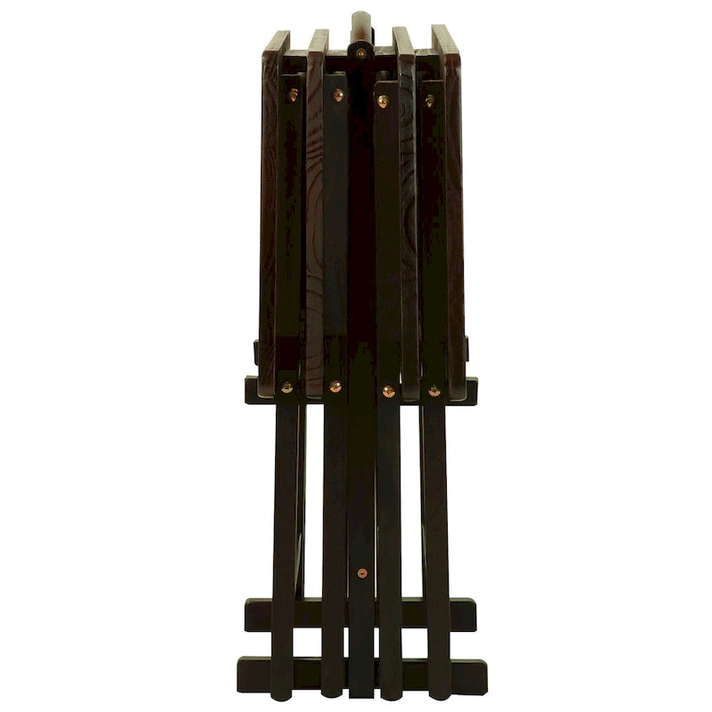 Table de service traditionnelle en bois massif, 5 pièces