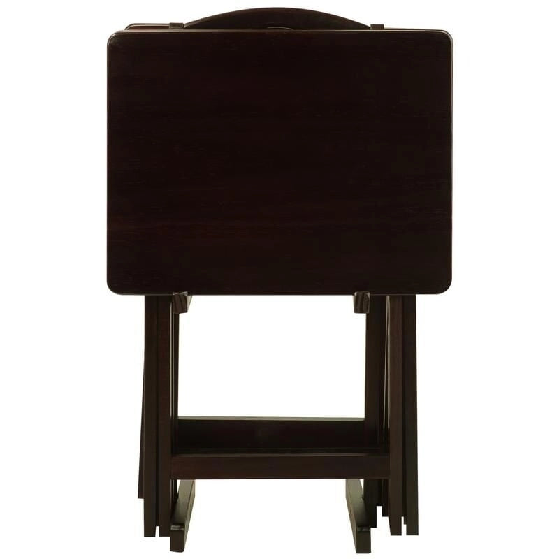 Table de service traditionnelle en bois massif, 5 pièces