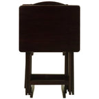 Table de service traditionnelle en bois massif, 5 pièces