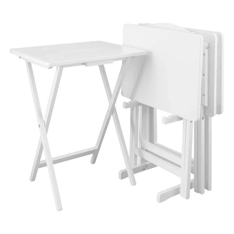 Table de service traditionnelle en bois massif, 5 pièces
