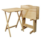 Table de service traditionnelle en bois massif, 5 pièces