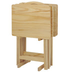 Table de service traditionnelle en bois massif, 5 pièces