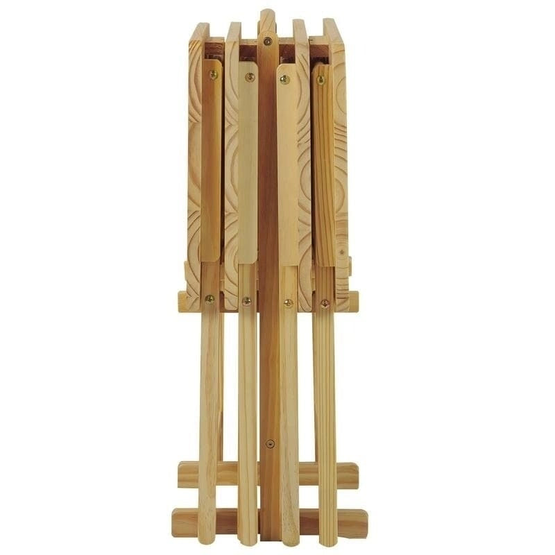 Table de service traditionnelle en bois massif, 5 pièces