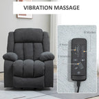 Fauteuil inclinable releveur électrique pour personnes âgées de grande taille avec massage
