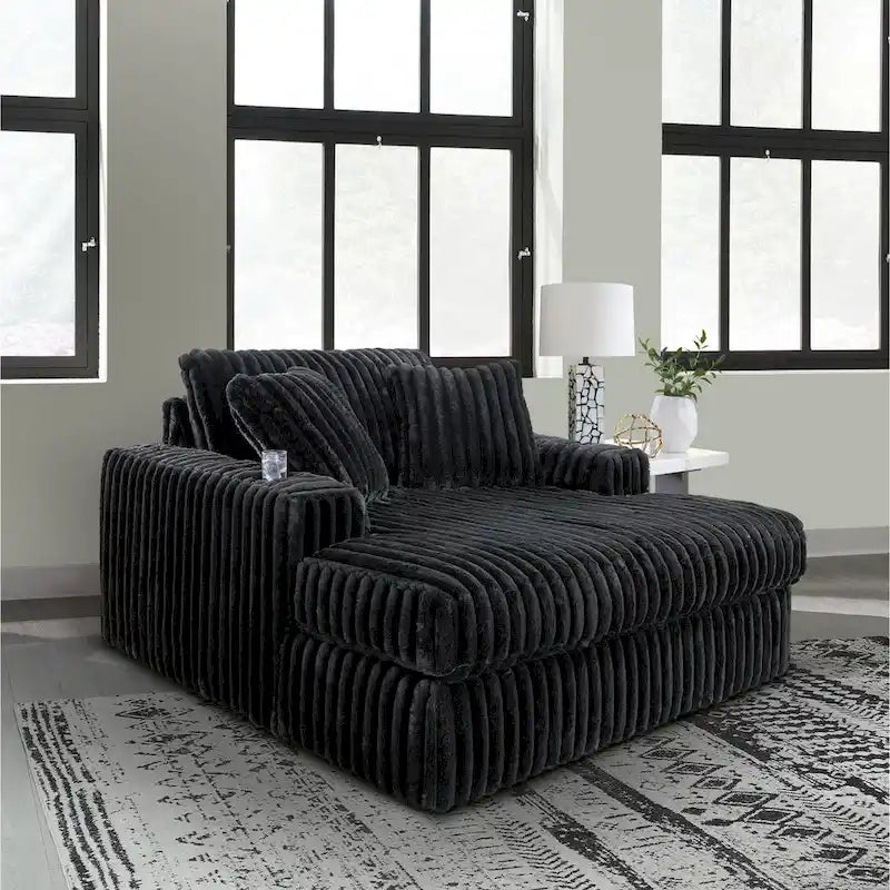 Fauteuil inclinable très grand avec porte-gobelets et ports de charge USB.