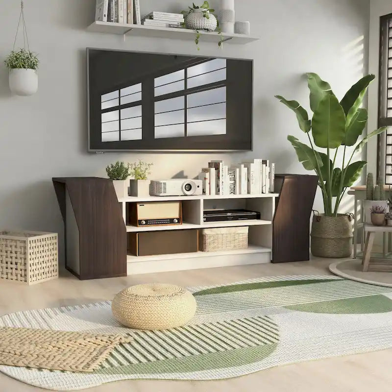 71-inch three-tier open TV cabinet