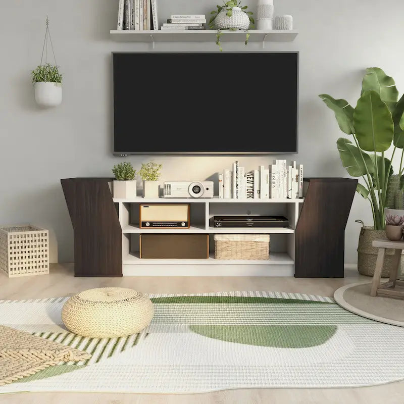 71-inch three-tier open TV cabinet