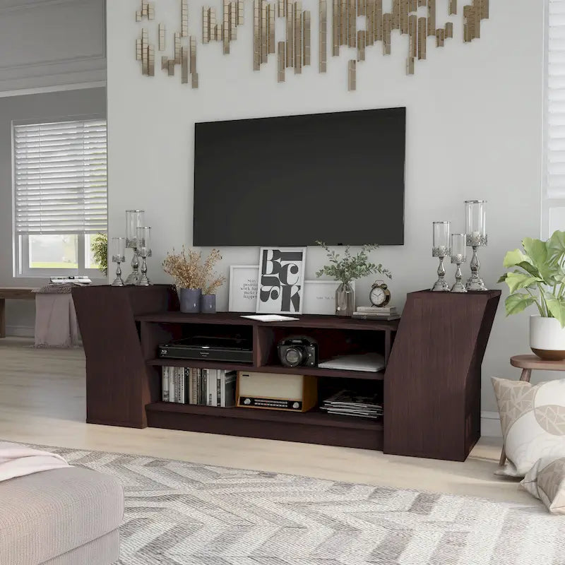 71-inch three-tier open TV cabinet