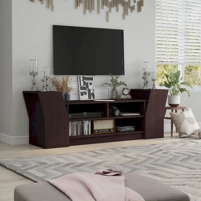 71-inch three-tier open TV cabinet