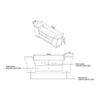 71-inch three-tier open TV cabinet