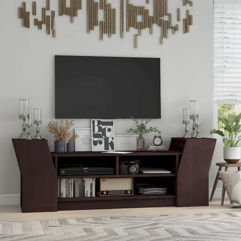 71-inch three-tier open TV cabinet