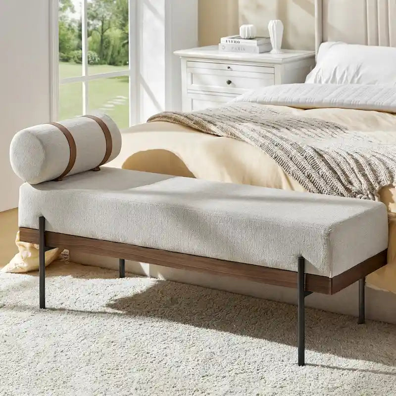 Entryway Bench with Removable Pillow