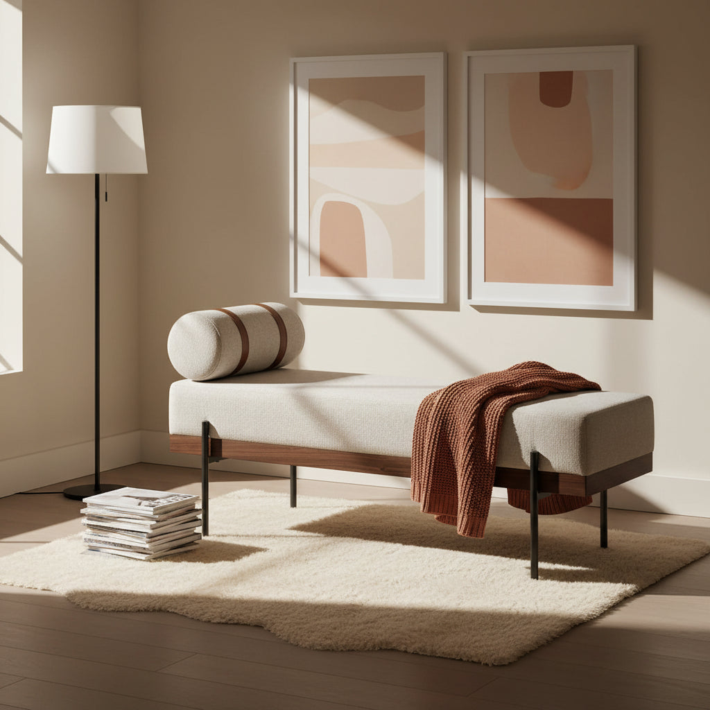 Entryway Bench with Removable Pillow