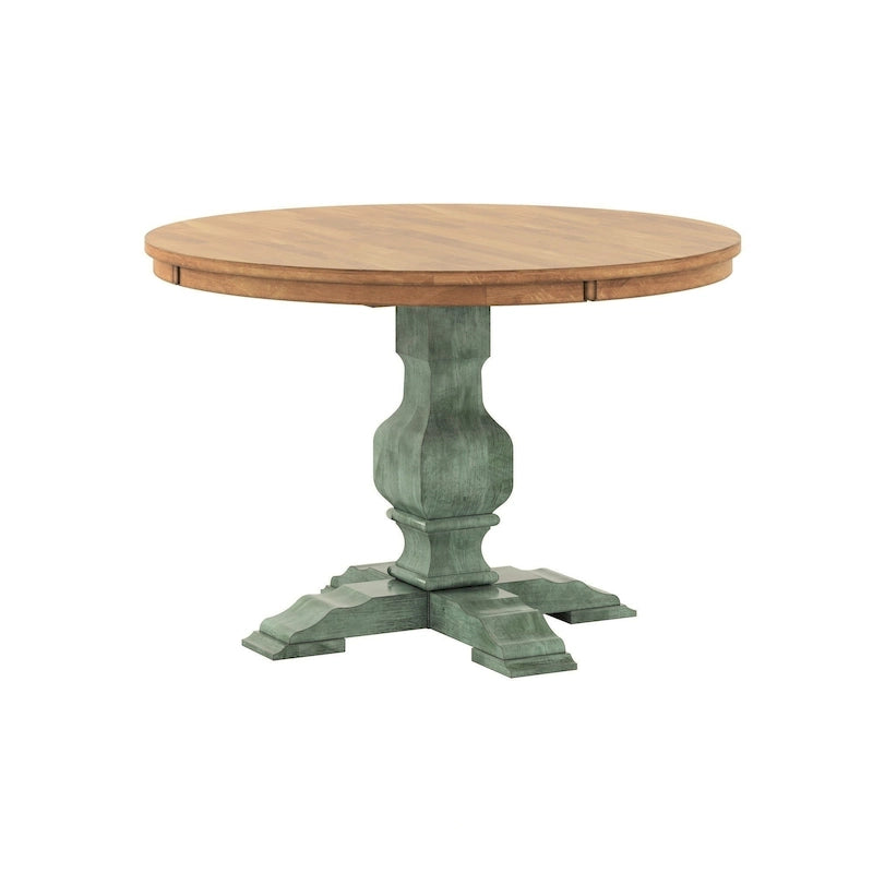 Table ronde bicolore