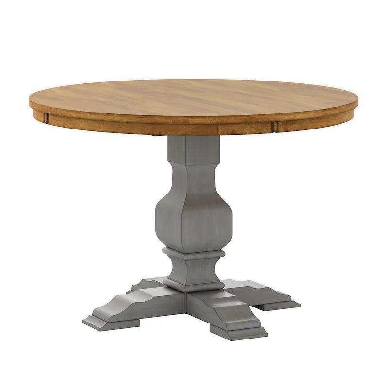 Table ronde bicolore