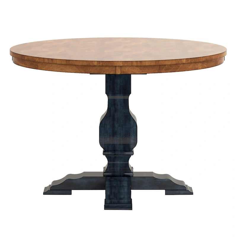 Table ronde bicolore