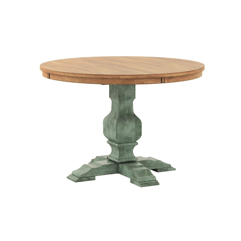 Table ronde bicolore