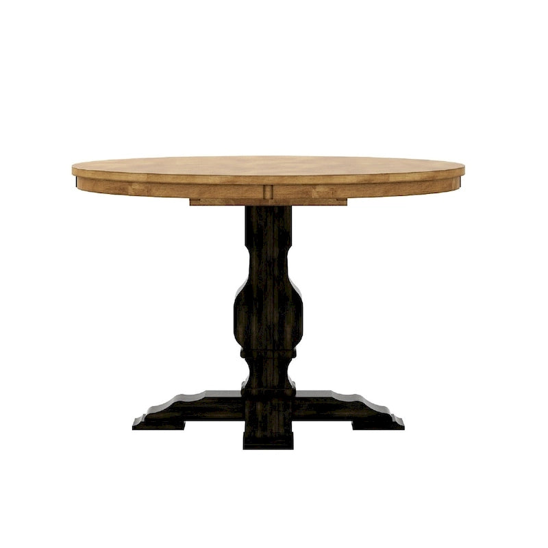 Table ronde bicolore