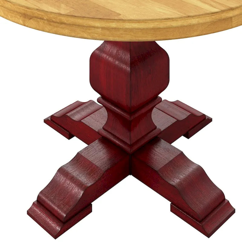 Table ronde bicolore