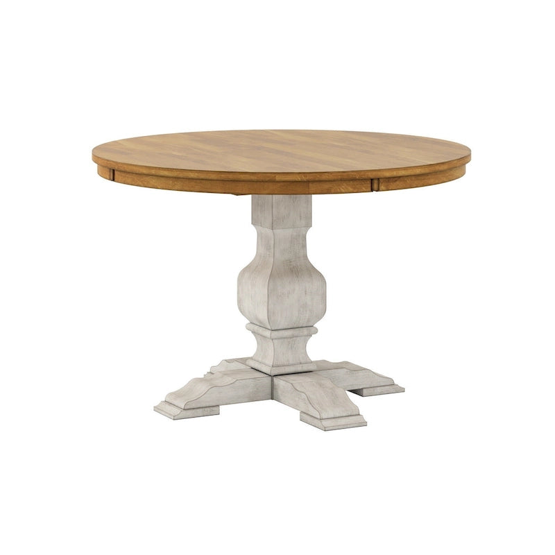 Table ronde bicolore