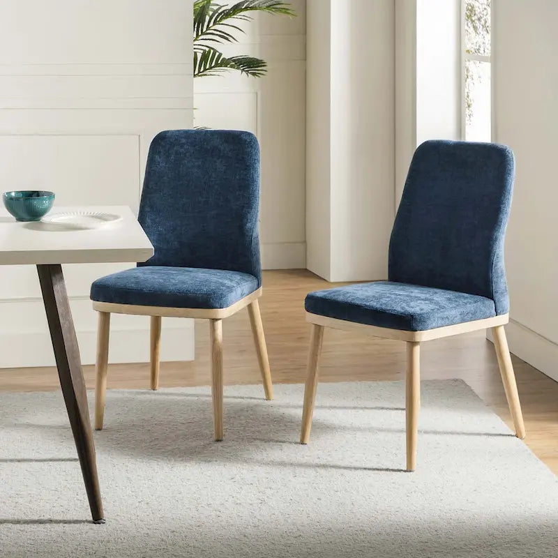 Chaise de salle à manger moderne capitonnée de style médiéval (deux pièces)