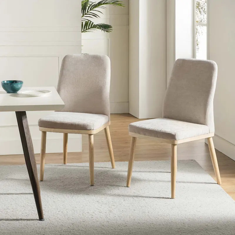 Chaise de salle à manger moderne capitonnée de style médiéval (deux pièces)