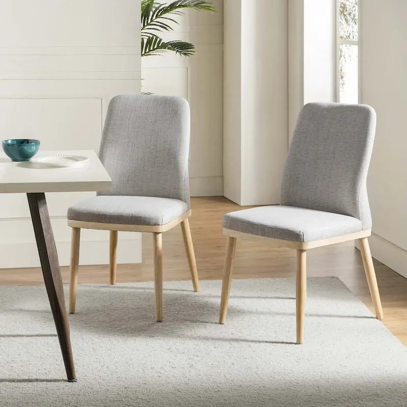 Chaise de salle à manger moderne capitonnée de style médiéval (deux pièces)