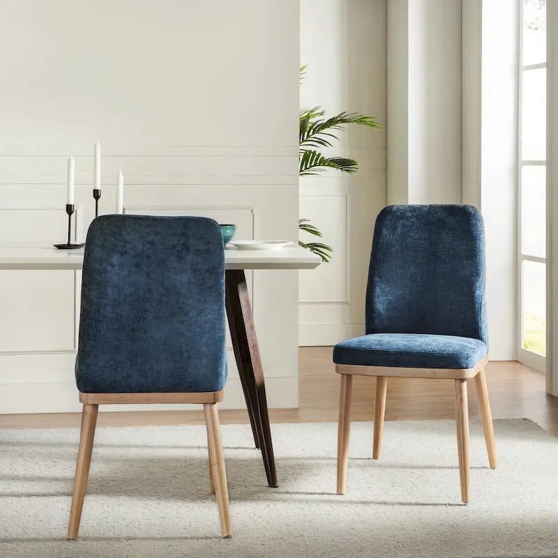 Chaise de salle à manger moderne capitonnée de style médiéval (deux pièces)