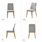 Chaise de salle à manger moderne capitonnée de style médiéval (deux pièces)