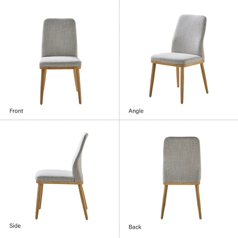 Chaise de salle à manger moderne capitonnée de style médiéval (deux pièces)