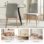 Chaise de salle à manger moderne capitonnée de style médiéval (deux pièces)
