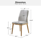 Chaise de salle à manger moderne capitonnée de style médiéval (deux pièces)