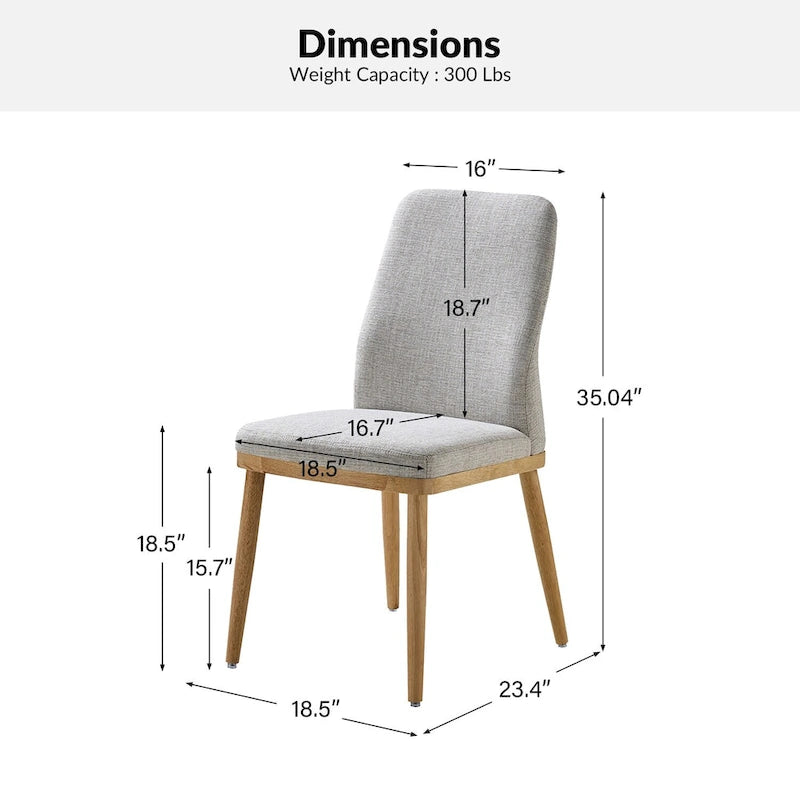 Chaise de salle à manger moderne capitonnée de style médiéval (deux pièces)