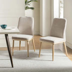 Chaise de salle à manger moderne capitonnée de style médiéval (deux pièces)