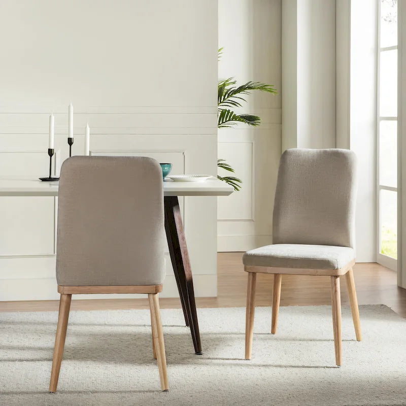 Chaise de salle à manger moderne capitonnée de style médiéval (deux pièces)