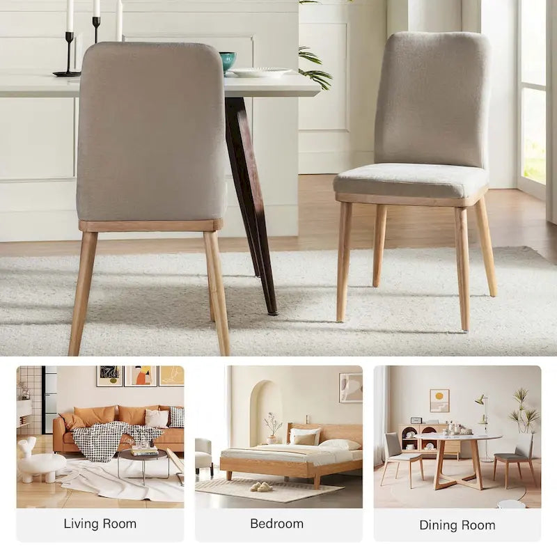 Chaise de salle à manger moderne capitonnée de style médiéval (deux pièces)