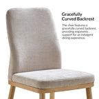 Chaise de salle à manger moderne capitonnée de style médiéval (deux pièces)