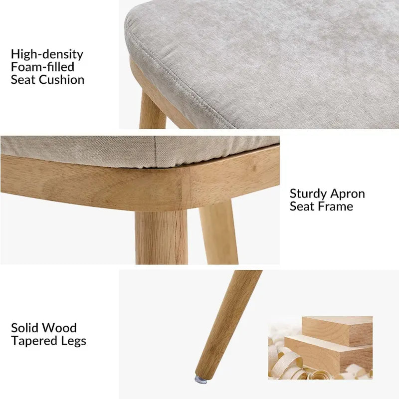 Chaise de salle à manger moderne capitonnée de style médiéval (deux pièces)