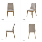 Chaise de salle à manger moderne capitonnée de style médiéval (deux pièces)