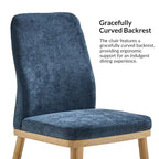 Chaise de salle à manger moderne capitonnée de style médiéval (deux pièces)