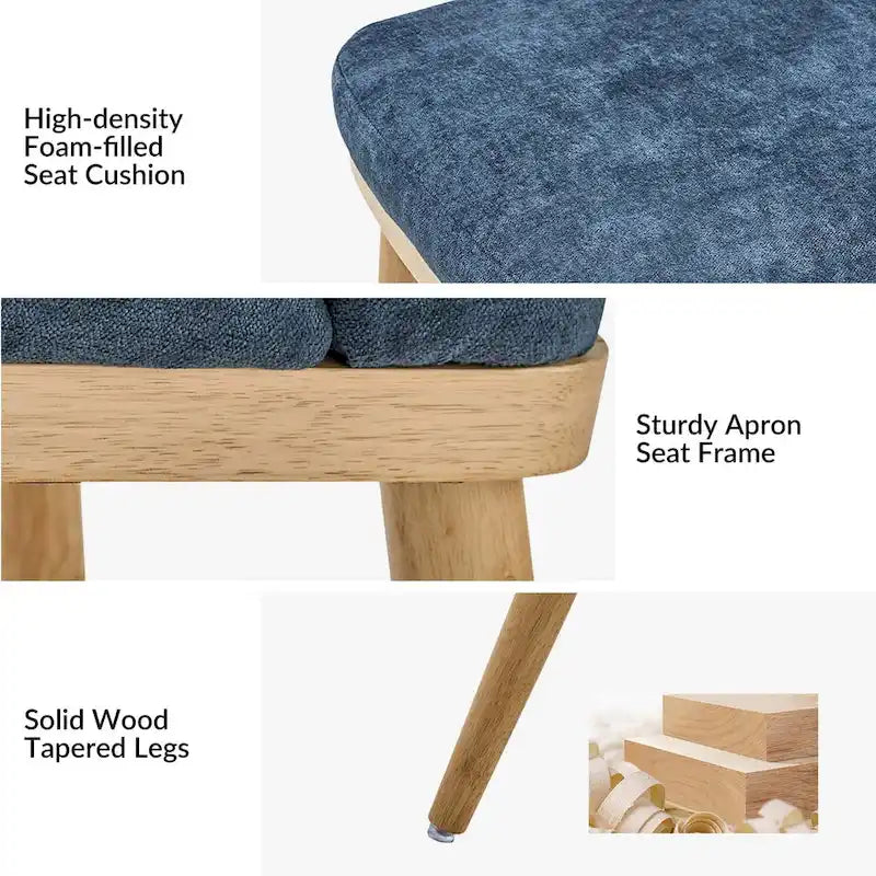 Chaise de salle à manger moderne capitonnée de style médiéval (deux pièces)