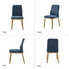 Chaise de salle à manger moderne capitonnée de style médiéval (deux pièces)