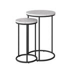 Tables d'appoint gigognes rondes (2 pièces)