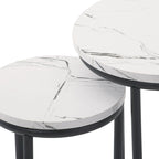 Tables d'appoint gigognes rondes (2 pièces)