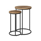 Tables d'appoint gigognes rondes (2 pièces)