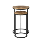 Tables d'appoint gigognes rondes (2 pièces)