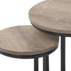 Tables d'appoint gigognes rondes (2 pièces)